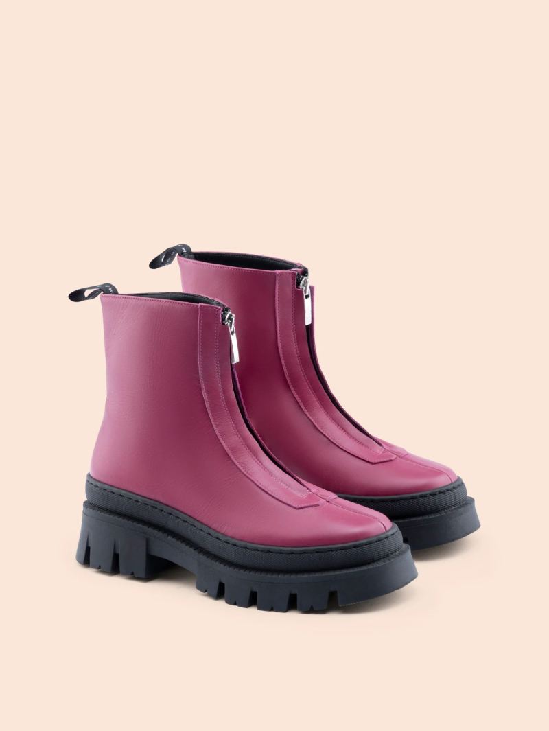 Maguire | Women's Lana Pink Boot Front-Zip Boot