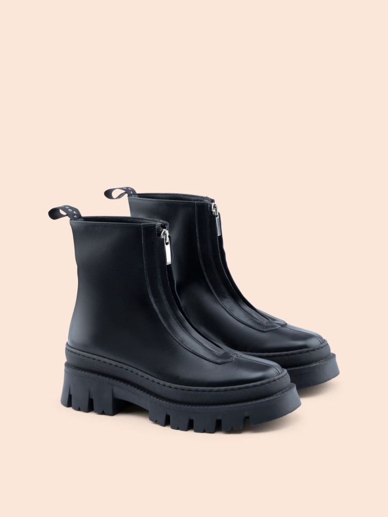 Maguire | Women's Lana Black Boot Front-Zip Boot